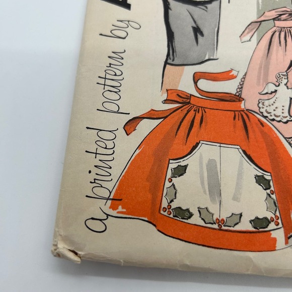 Advance Vintage 1950's Pattern #9564 Half Aprons One Size - Picture 5 of 7